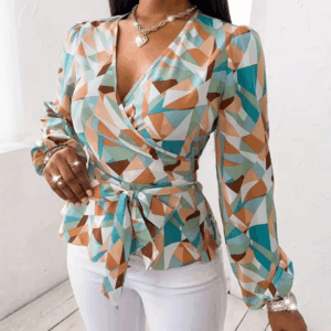Women's Chic Belted Blouse
