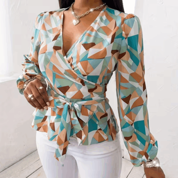Women's Chic Belted Blouse