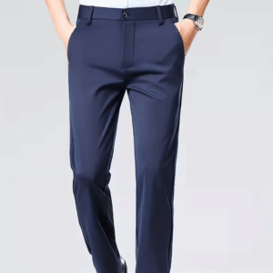 Men's Relaxed Fit, Navy Blue Dress Pants