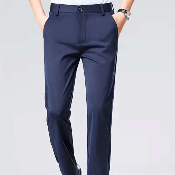 Men's Relaxed Fit, Navy Blue Dress Pants